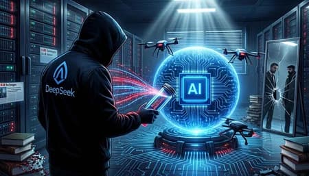 AI Distillation Attack: Anthropic vs DeepSeek Claude Theft Illustration