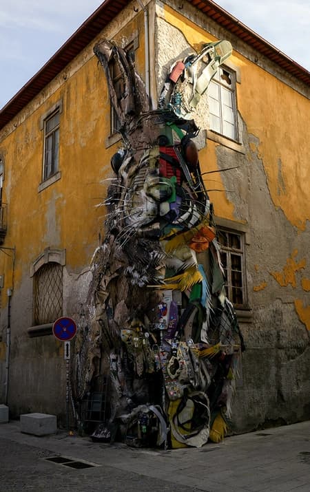 Vila Nova de Gaia Trash Animals Half Rabbit by Bordalo II